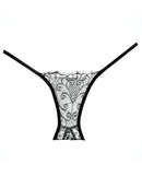 Adore Lace Enchanted Belle Panty Black One Size featuring delicate lace detailing on a classic black design.