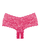 Adore Candy Apple Panty Hot Pink One Size featuring vibrant lace design for a sultry and confident look.