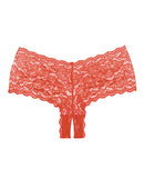 Adore Candy Apple Panty Red One Size featuring playful lace design in a bold candy apple red color.