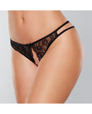 Adore Love Sick Open Lace Panty Black One Size featuring delicate lace and daring silhouette for a seductive look.