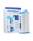 Autoblow AI Ultra Machine Male Masturbator White with packaging showcasing features and design.