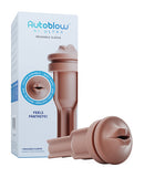 Autoblow AI Ultra Mouth Sleeve Brown in packaging, showcasing realistic oral-style entry and unique texture.