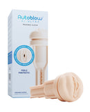 Autoblow AI Ultra Vagina Sleeve Beige package and reusable sleeve displayed.