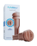 Autoblow AI Ultra Vagina Sleeve Brown with realistic design and packaging for easy replacement and customization.