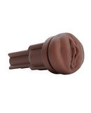 Autoblow AI Ultra Vagina Sleeve Brown replacement sleeve with realistic vaginal opening in warm tan.