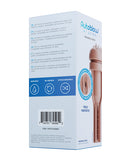 Autoblow AI Ultra Vagina Sleeve Brown packaging showing features and realistic vaginal opening for enhanced experience.