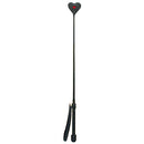 Strict Leather Heart Tip Crop Black and Red with a heart-shaped tip, perfect for playful impact play.
