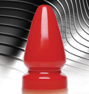 Master Series Anal Destructor Small Butt Plug Red displayed against a sleek background.
