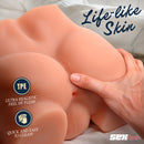 Double Up Dennis Realistic 3D Ass Masturbator With Dildo featuring life-like skin and realistic feel.