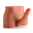 Double Up Dennis Realistic 3D Ass Masturbator With Dildo showcasing a lifelike mountable ass and an 8.5 inch dildo.
