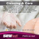 Cleaning instructions for 3D Diana Ultra Lifelike Full Size Mega Sex Doll with soap and water.