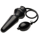 Master Series Expand XL Inflatable Anal Plug Black with squeeze bulb for customizable expansion.
