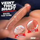 SexFlesh Chiseled Chad Male Love Doll features a veiny, thick, 8 inch shaft with realistic texture for enhanced pleasure.
