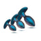 Anal Adventures Matrix Cosmos Plug Kit in Lunar Blue, three sizes, 100% silicone, vibrating, remote-controlled anal plugs for beginners.