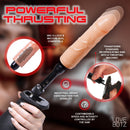 LoveBotz Fucking Adapter Plus with 7 Inch Dildo showcasing powerful thrusting functionality.