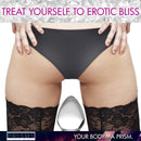 Triplets 3 Piece Glass Anal Plug Kit displayed with lingerie for sensual experience from Prisms Erotic Glass.