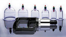 Master Series Sukshen 6 Piece Cupping Set featuring clear cups and suction pump for wellness therapy.