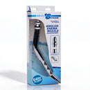 CleanStream Angled Aluminum Enema Nozzle Grey packaging and design, showcasing the sleek angled nozzle accessory.
