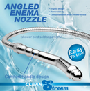 CleanStream Angled Aluminum Enema Nozzle Grey with angled design, removable tip, and comfort handle for easy use.