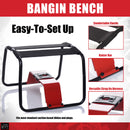 LoveBotz Bangin Bench Extreme Sex Stool Black easy-to-set up image showcasing comfortable elastic and versatile strap-on harness.