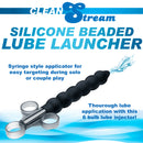 CleanStream Silicone Beaded Lubricant Launcher Black for precise lube application during solo or couple play.