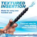 CleanStream Silicone Beaded Lubricant Launcher Black with textured insertion for easy one-handed use.