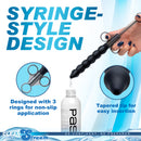CleanStream Silicone Beaded Lubricant Launcher Black with syringe-style design for easy lube application.