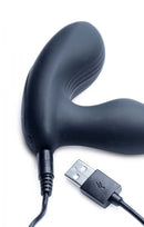 Alpha Pro 7X P-Stroke Silicone Prostate Stimulator with USB charging cable for easy recharging.