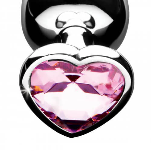 BOOTY SPARKS PINK HEART GEM ANAL PLUG SET-2
