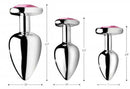 BOOTY SPARKS PINK HEART GEM ANAL PLUG SET-3