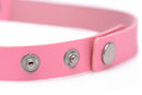 Master Series Dark Heart Chrome Heart Pink Choker with silver studs and a snap closure.