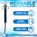 CleanStream Deep Shot 8.5 Inch Lubricant Launcher Black reusable lube applicator for smooth application with toys.