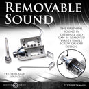 Master Series Spiked Chamber Chastity Cage removable urethral sound accessory with screw on/off design