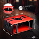 Master Series Red Queening Chair for Facesitting dimensions and features, supports up to 300 lbs.