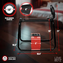 Bangin Bench EZ-Ride Sex Stool with Handles dimensions showing dildo harness diameter and support up to 250lbs.