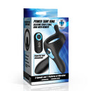 Power Taint 7X Silicone Cock and Ball Ring with Remote packaging showcasing design and features.