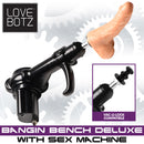 LoveBotz Deluxe Bangin Bench with Sex Machine Black featuring a thrusting machine and Vac-U-Lock compatibility.