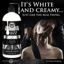 Master Series Jizz Unscented Water-Based Lube 34 Oz bottle with creamy texture for sensual play and full-body massage.