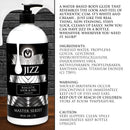 Master Series Jizz Unscented Water-Based Lube 34 Oz bottle with creamy texture and ingredients list.