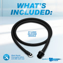 CleanStream Premium Silicone Enema Hose 1 Meter Black with long silicone nozzle included.