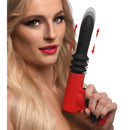 Master Series Pistola Pounder Thrusting Vibrator showcased by a model demonstrating its thrusting action.
