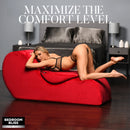 Bedroom Bliss Love Couch Chaise Lounge Sex Furniture in a stylish red design for comfortable positioning.