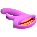 Inmi 12X Come-Hither Rocker Silicone Rabbit Vibrator Pink showcasing ergonomic design for blended stimulation.