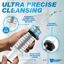 CleanStream Enema Syringe with Tube 550ml Clear features precise measurement markings and a tapered tip for comfortable use.