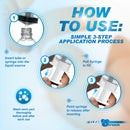 How to use CleanStream Enema Syringe with Tube 550ml Clear: 3-step application process for easy anal prep.