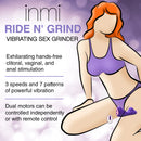 Inmi Ride n' Grind 10X Vibrating Silicone Sex Grinder for hands-free clitoral, vaginal, and anal stimulation.