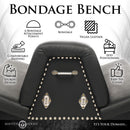 Master Series Bareback Submission Horse Bondage Bench Black with six attachment points and plush padding.
