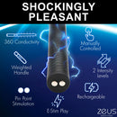 Zeus Electrosex 17.25 Inch E-stim Baton Black features 360 conductivity, two intensity levels, and a weighted handle for versatile e-stim play.