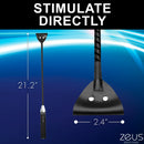 Zeus Electrosex Rechargeable E-Stim Crop Black measuring 21.2 inches, ideal for impact and electrical stimulation.