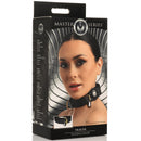 Master Series Tracer Vegan Leather Tracking Collar Black product packaging with model displaying the collar.